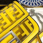 Fendi Small Baguette Bag In Pu Yellow