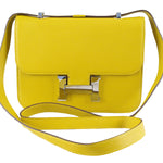 HERMES CONSTANCE 23 SINGLE SHOULDER BAG TOGO LEATHER YELLOW