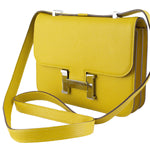 HERMES CONSTANCE 23 SINGLE SHOULDER BAG TOGO LEATHER YELLOW