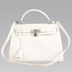 HERMES KELLY 32CM TOGO LEATHER CLEMENCE WHITE