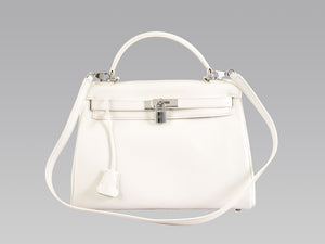 HERMES KELLY 32CM TOGO LEATHER CLEMENCE WHITE