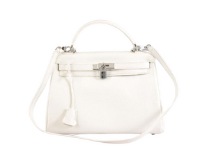 HERMES KELLY 32CM TOGO LEATHER CLEMENCE WHITE