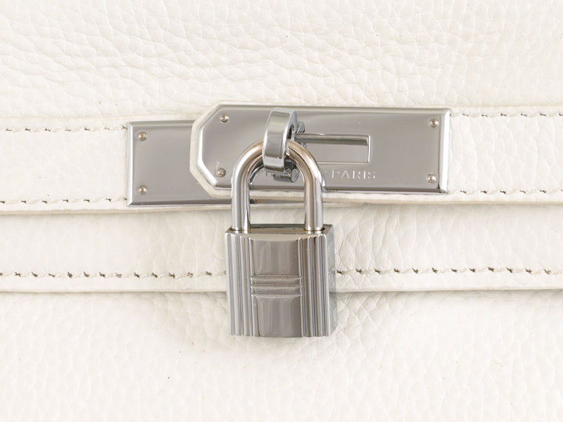 HERMES KELLY 32CM TOGO LEATHER CLEMENCE WHITE