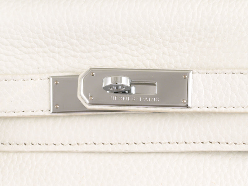 HERMES KELLY 32CM TOGO LEATHER CLEMENCE WHITE