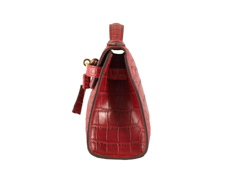 HERMES MATTE KELLY POCHETTE CROCODILE RED