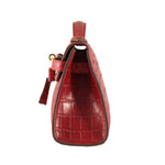 HERMES MATTE KELLY POCHETTE CROCODILE RED