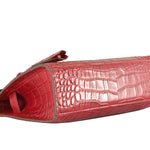 HERMES MATTE KELLY POCHETTE CROCODILE RED