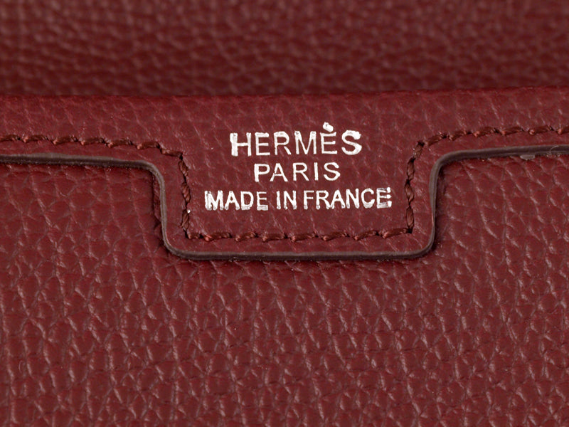 HERMES FLAP CLUTCH PURPLISH RED