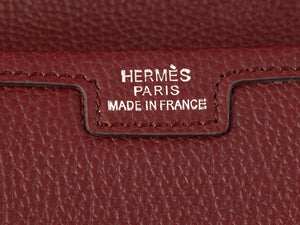 HERMES FLAP CLUTCH PURPLISH RED