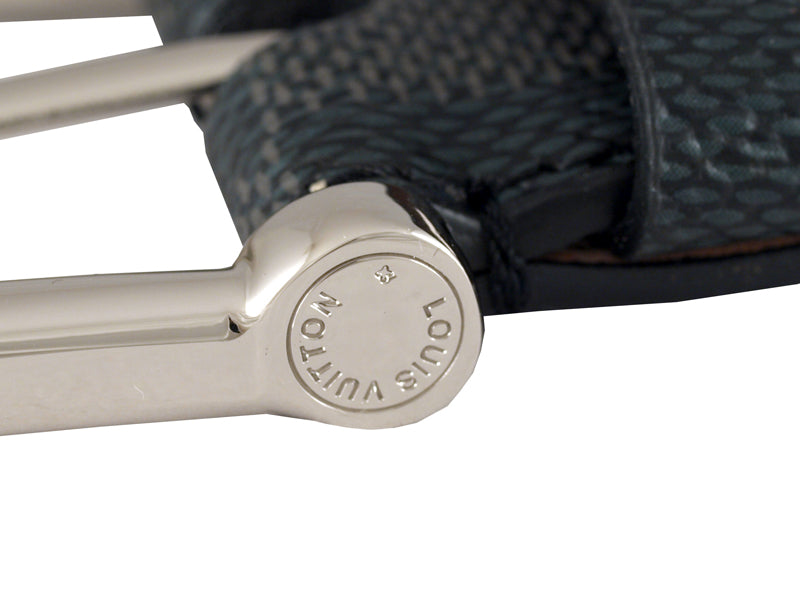 LV RIVETED DAMIER GRAPHITE BELT