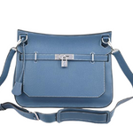 HERMES JYPSIERE 34 MESSENGER BAG CLEMENCE BLEU MARINE