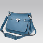 HERMES JYPSIERE 34 MESSENGER BAG CLEMENCE BLEU MARINE