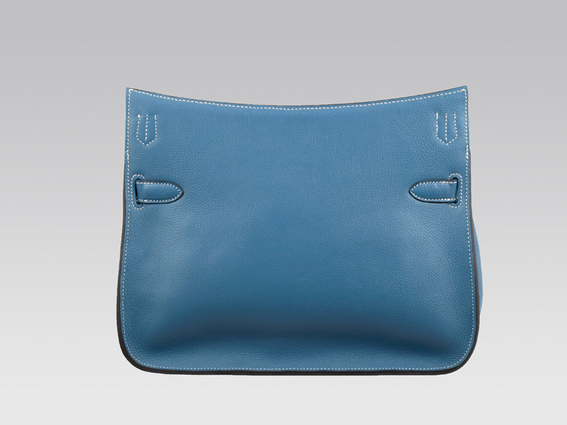 HERMES JYPSIERE 34 MESSENGER BAG CLEMENCE BLEU MARINE