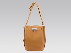 HERMES SO KELLY 22CM CLEMENCE BROWN GOLD