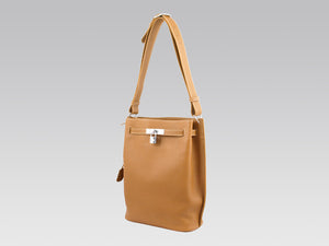 HERMES SO KELLY 22CM CLEMENCE BROWN GOLD