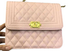 CHANEL BOY LARGE BAG GRAINED CALFSKIN PINK