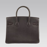 HERMES BIRKIN 30CM TOGO LEATHER CHOCOLATE WITH SILVER HARDWARE