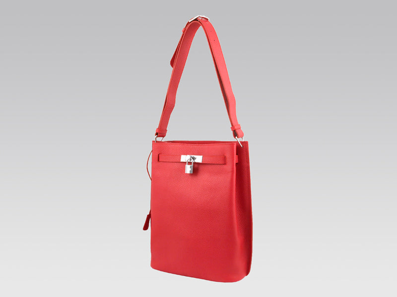 HERMES SO KELLY 22CM CLEMENCE RED