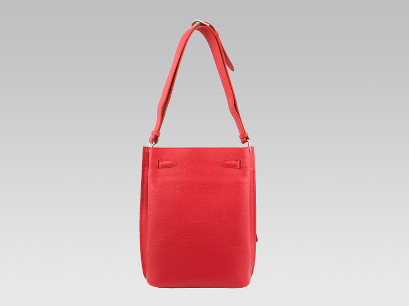 HERMES SO KELLY 22CM CLEMENCE RED