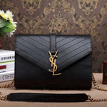 YSL SMALL MONOGRAMME SATCHEL BLACK MATELASSE ANTIQUE GOLD HARDWARE