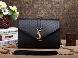 YSL SMALL MONOGRAMME SATCHEL BLACK MATELASSE ANTIQUE GOLD HARDWARE