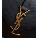 YSL SMALL MONOGRAMME SATCHEL BLACK MATELASSE ANTIQUE GOLD HARDWARE