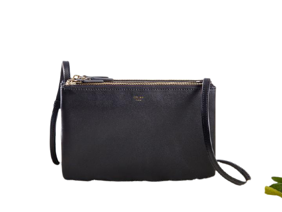 CELINE MINI TRIO CROSSBODY MESSENGER BAG LIGHT BLACK