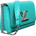 LV EPI LEATHER TWIST MM TURQUOISE