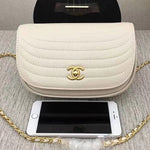 CHANEL LAMBSKIN FLAP BAG WHITE 3118A