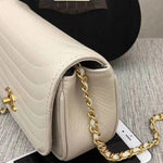 CHANEL LAMBSKIN FLAP BAG WHITE 3118A