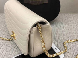 CHANEL LAMBSKIN FLAP BAG WHITE 3118A