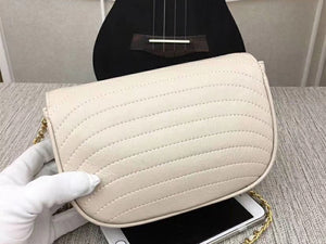 CHANEL LAMBSKIN FLAP BAG WHITE 3118A