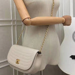 CHANEL LAMBSKIN FLAP BAG WHITE 3118A