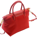 PRADA TESSUTO NYLON WITH LEATHER TRIM TOTE RED