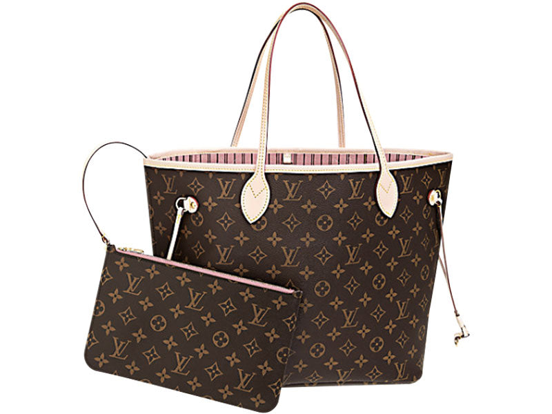 LOUIS VUITTON MONOGRAM CANVAS NEVERFULL MM ROSE BALLERINE