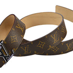 LOUIS VUITTON MONOGRAM CANVAS LV INITIALES 40MM SILVER