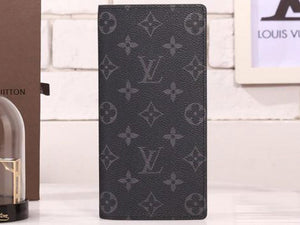 LOUIS VUITTON MONOGRAM ECLIPSE CANVAS BRAZZA WALLET M61697