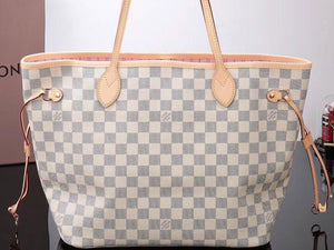 LOUIS VUITTON DAMIER AZUR CANVAS NEVERFULL MM ROSE BALLERINE N41605