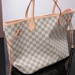 LOUIS VUITTON DAMIER AZUR CANVAS NEVERFULL MM ROSE BALLERINE N41605