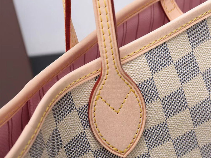 LOUIS VUITTON DAMIER AZUR CANVAS NEVERFULL MM ROSE BALLERINE N41605