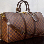 LOUIS VUITTON DAMIER EBENE CANVAS KEEPALL BANDOULIERE 45 N41428