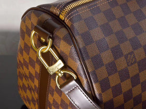 LOUIS VUITTON DAMIER EBENE CANVAS KEEPALL BANDOULIERE 45 N41428