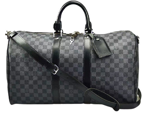 LOUIS VUITTON DAMIER GRAPHITE CANVAS KEEPALL BANDOULIERE 45 N41418