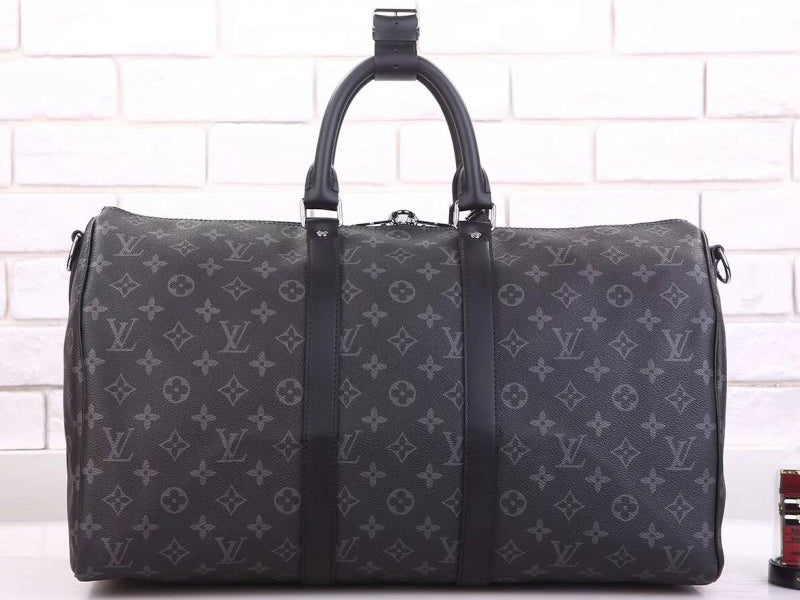 LOUIS VUITTON MONOGRAM ECLIPSE CANVAS KEEPALL BANDOULIERE 45 M40569