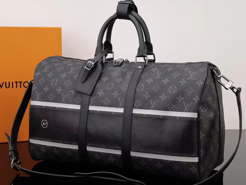 LOUIS VUITTON MONOGRAM ECLIPSE KEEPALL BANDOULIERE 45 FLASH M43413