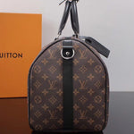 LOUIS VUITTON MONOGRAM MACASSAR CANVAS KEEPALL BANDOULIERE 45 M56711