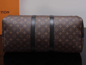 LOUIS VUITTON MONOGRAM MACASSAR CANVAS KEEPALL BANDOULIERE 45 M56711