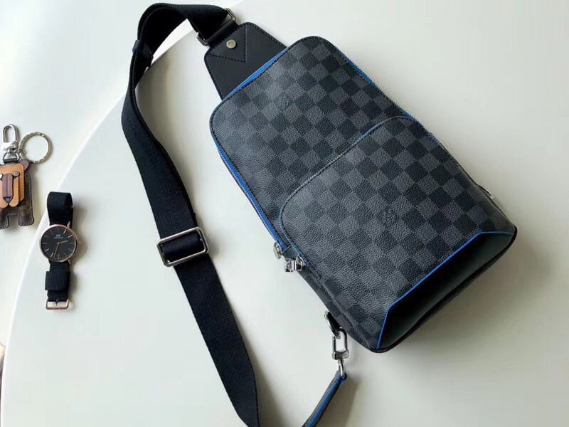 LOUIS VUITTON DAMIER GRAPHITE CANVAS AVENUE SLING BAG N40008