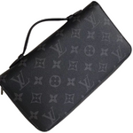 LOUIS VUITTON MONOGRAM ECLIPSE CANVAS ZIPPY XL WALLET M61698