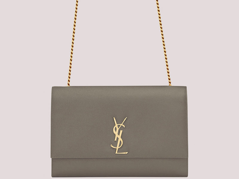 SAINT LAURENT YSL LARGE KATE CHAIN BAG GREY H-YSLSHSG073330MD2